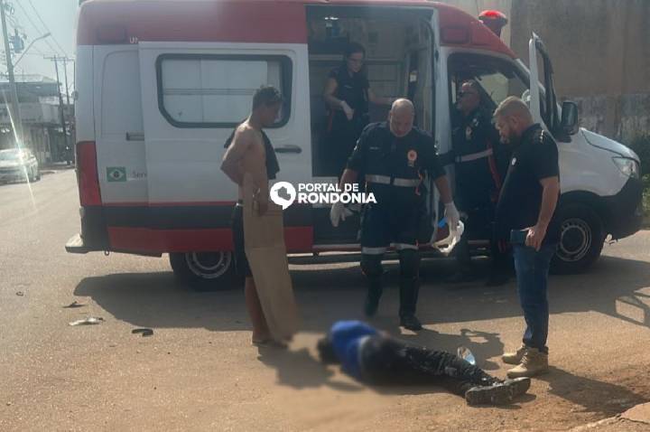 Motociclista fica ferido após carro invadir preferencial na zona leste