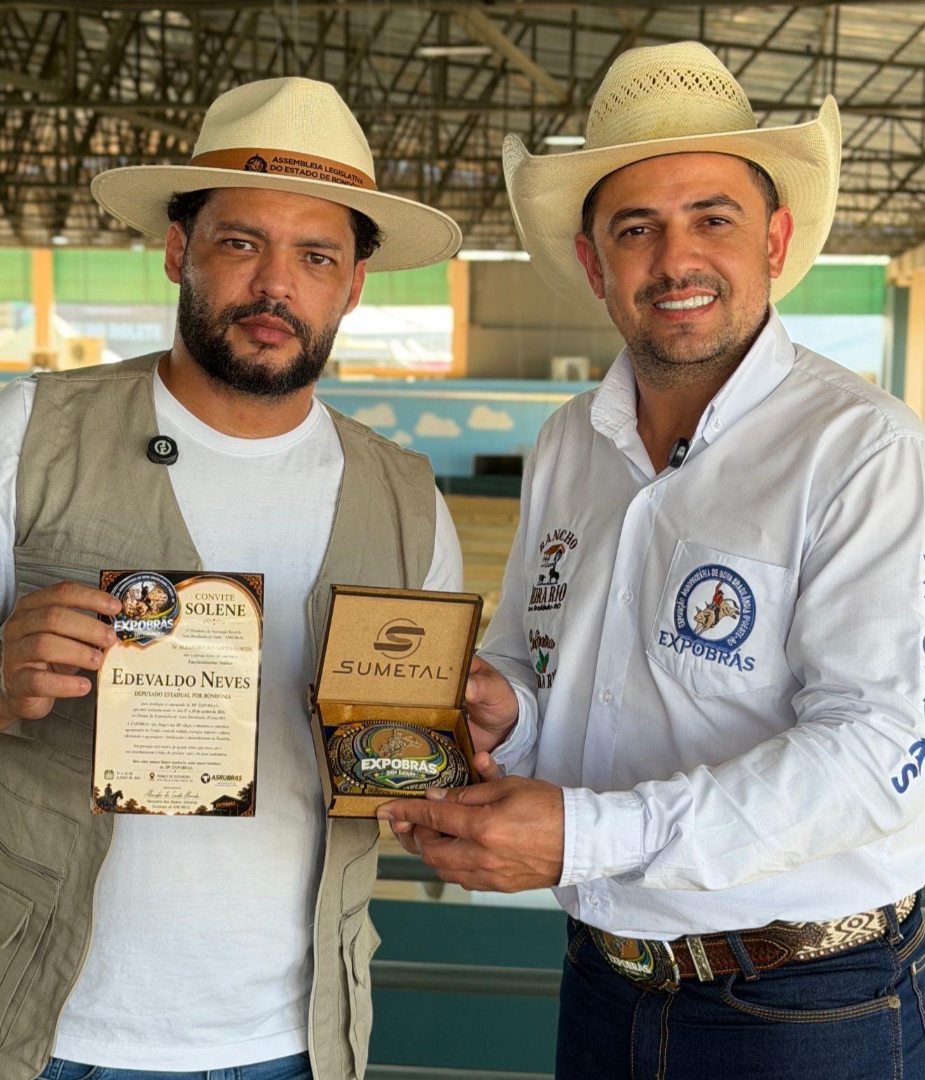 Na Rondônia Rural Show, deputado Edevaldo Neves reafirma apoio à Expobras e ao agronegócio de Rondônia