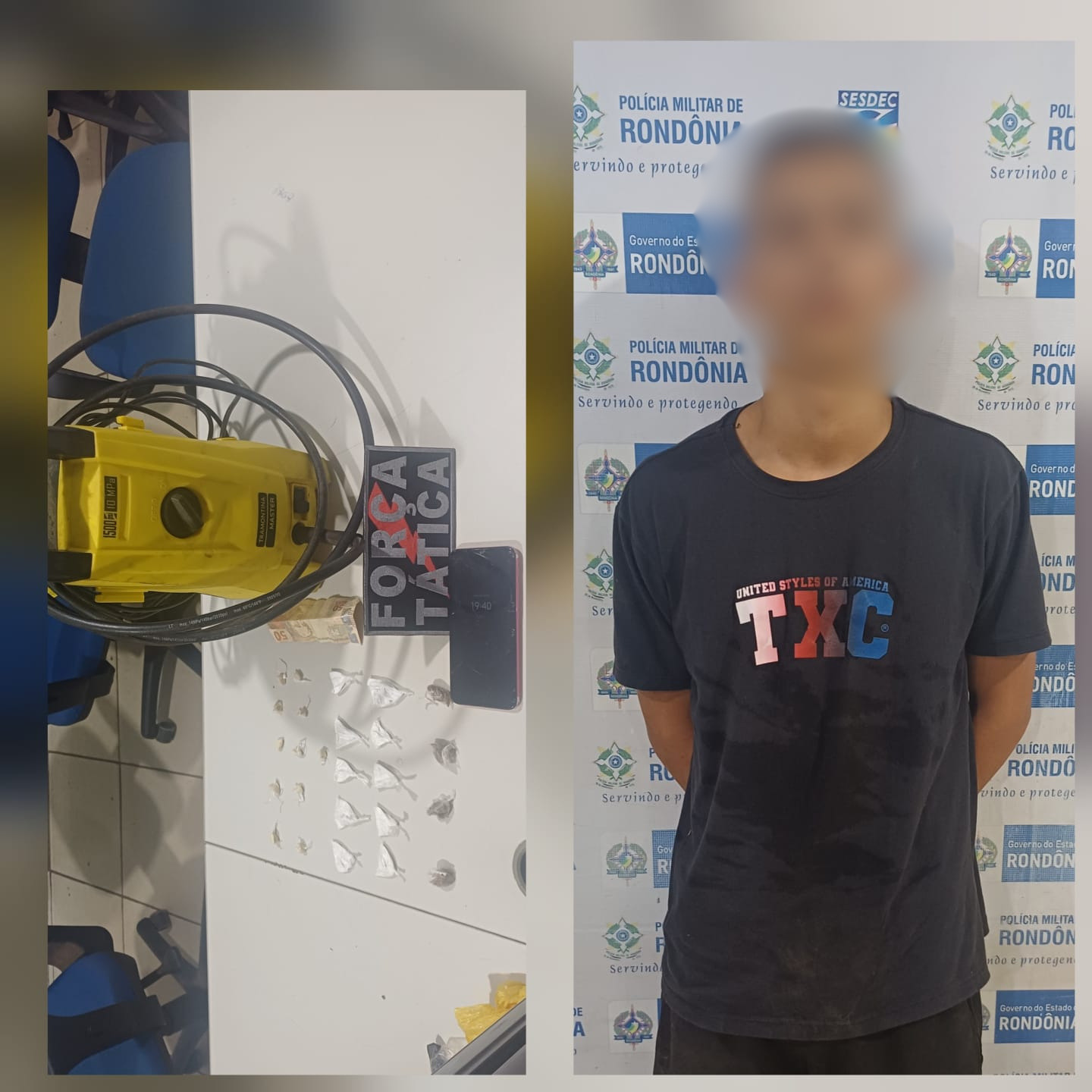 Força Tática do 5º BPM apreende drogas e desarticula ponto de tráfico durante a Operação Força Total